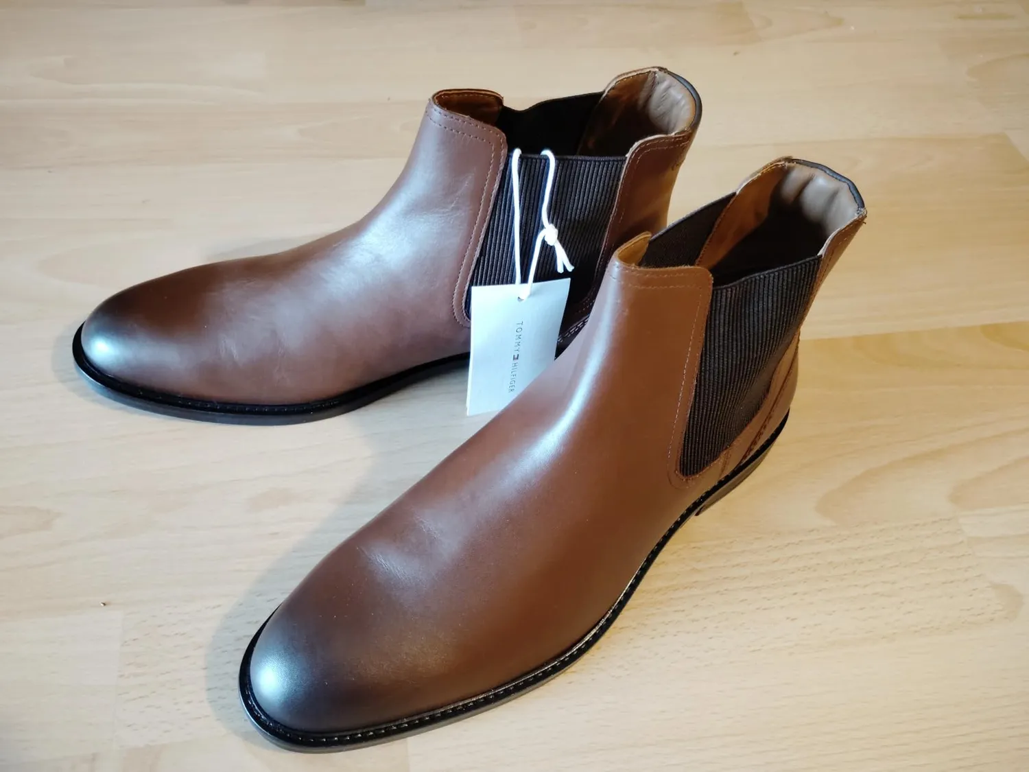 Tommy Hilfiger FM0FM05935 stivali Chelsea uomo 44.5 cognac