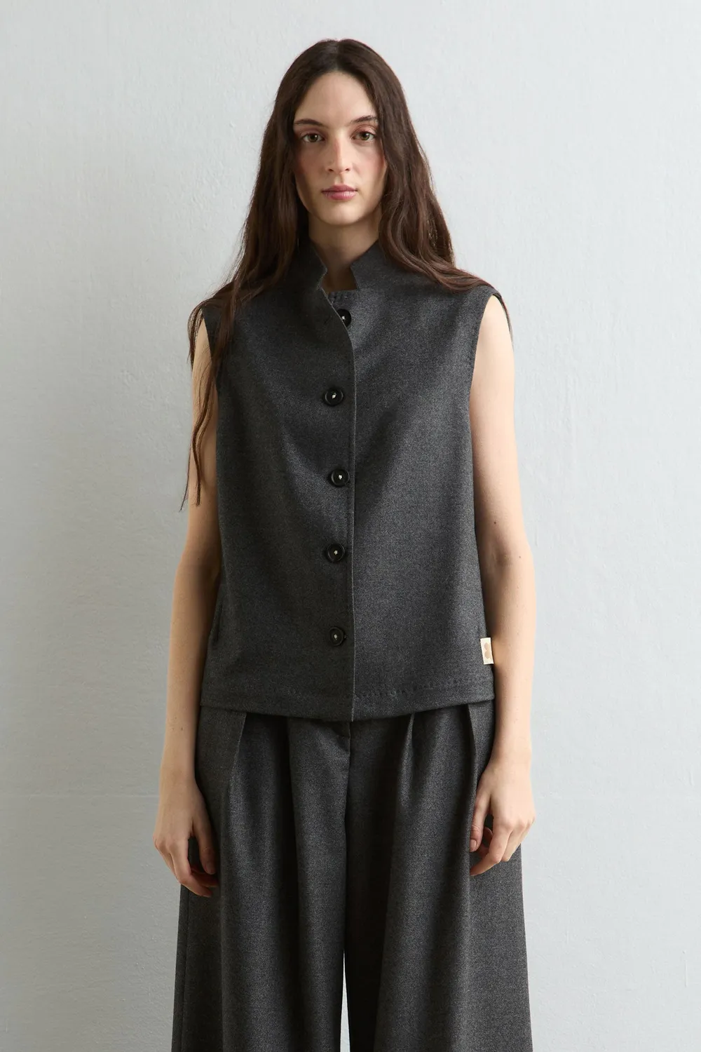 Massimo Alba Manipur Gilet Donna Dark Grey Lana