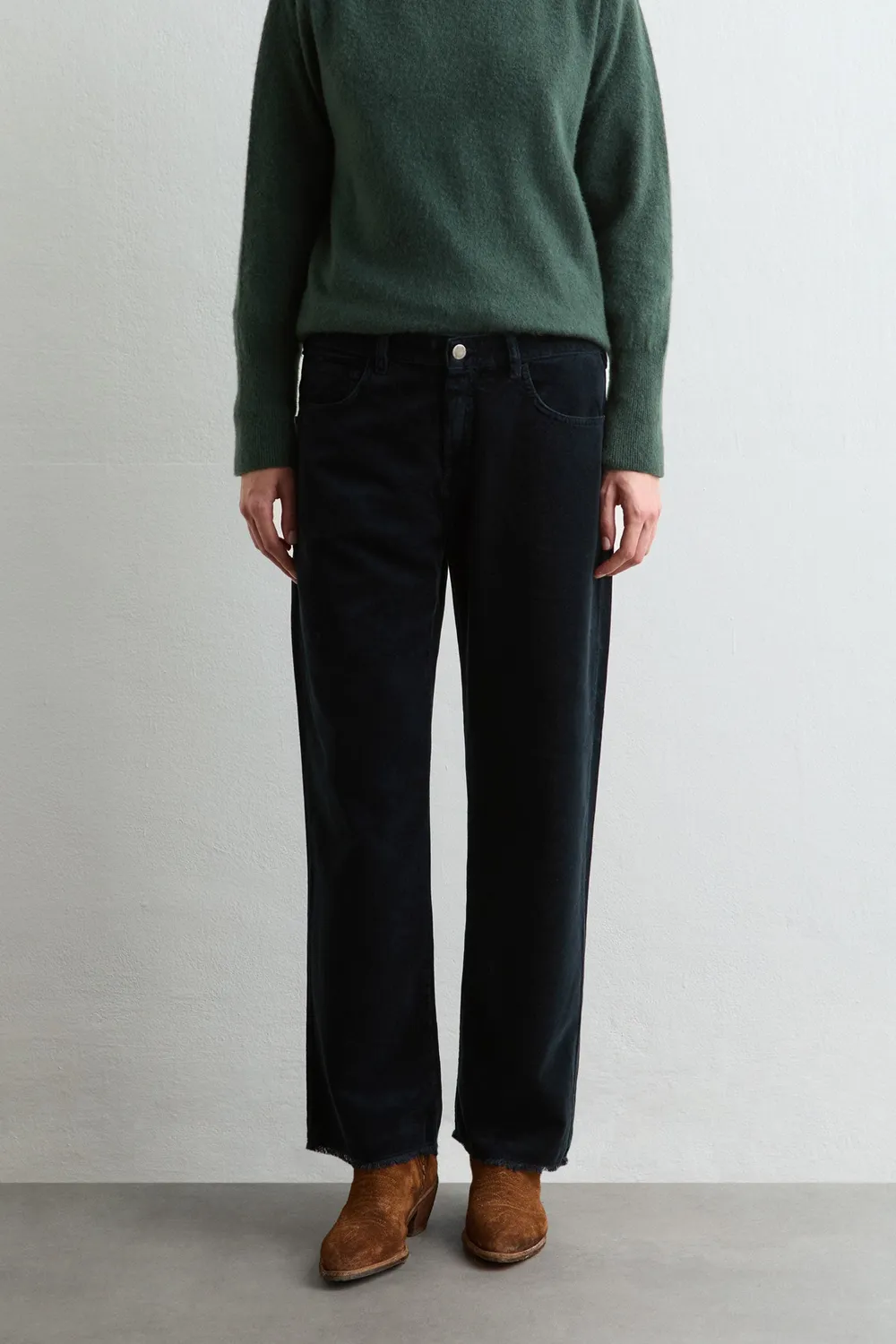 Massimo Alba Alosa-Cut pantaloni blu velluto