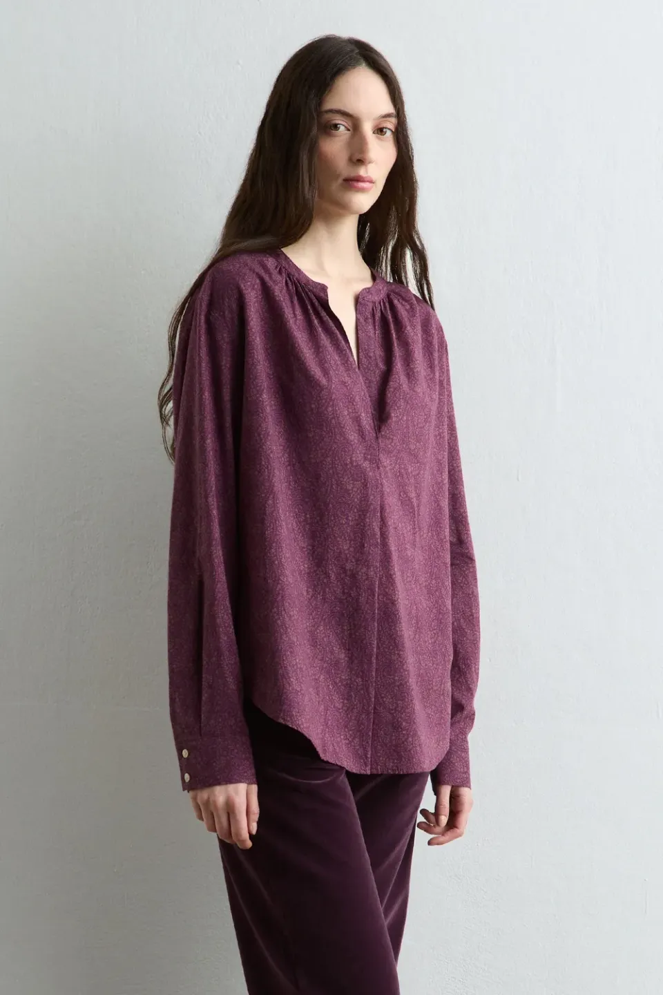 Massimo Alba YVONNE camicia rossa coreana cotone cashmere