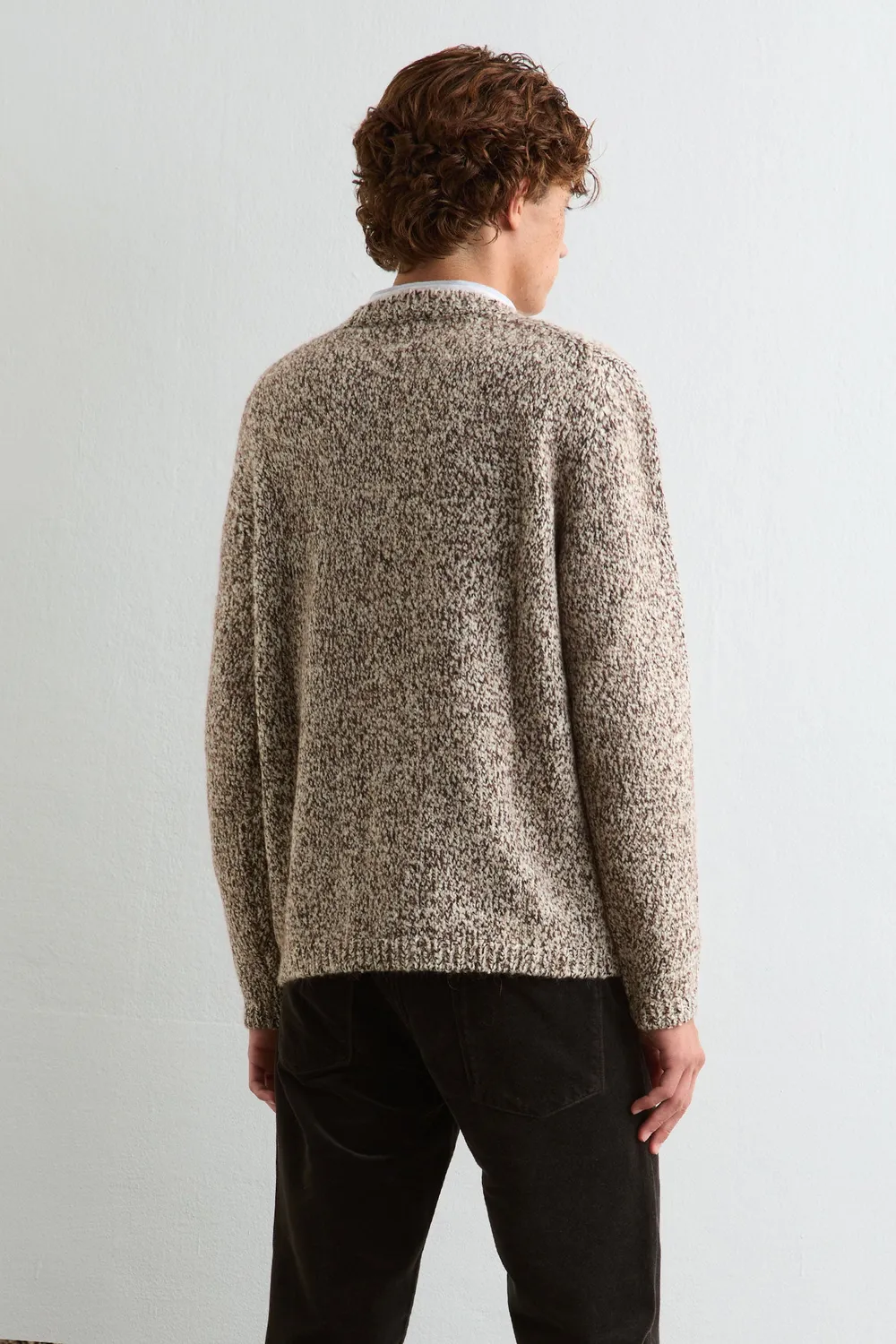 Massimo Alba Chad maglione uomo brown lana alpaca