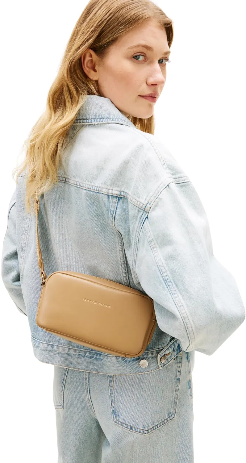 Tommy Hilfiger Essential tracolla donna beige Safari Canvas