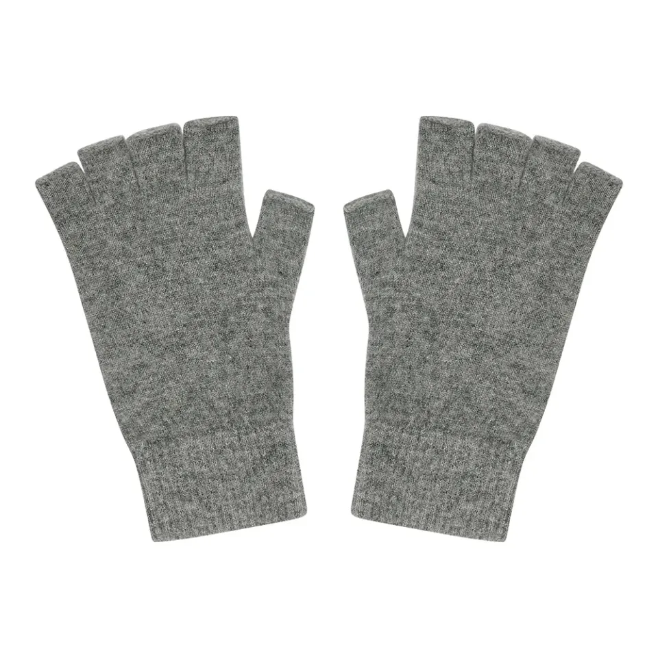 Jumper 1234 guanti cashmere grigio senza dita taglia unica