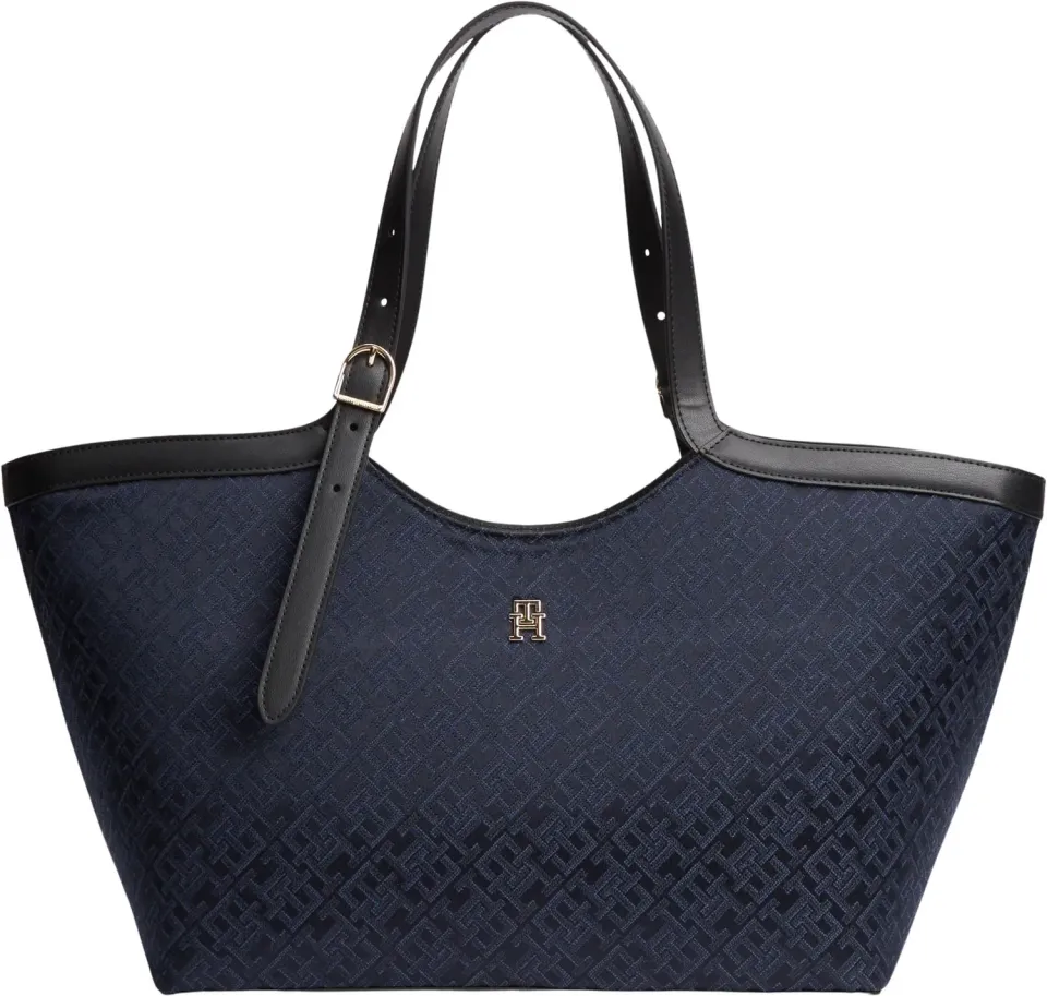 Tommy Hilfiger AW0AW18910 borsa jacquard blu Blue Mono