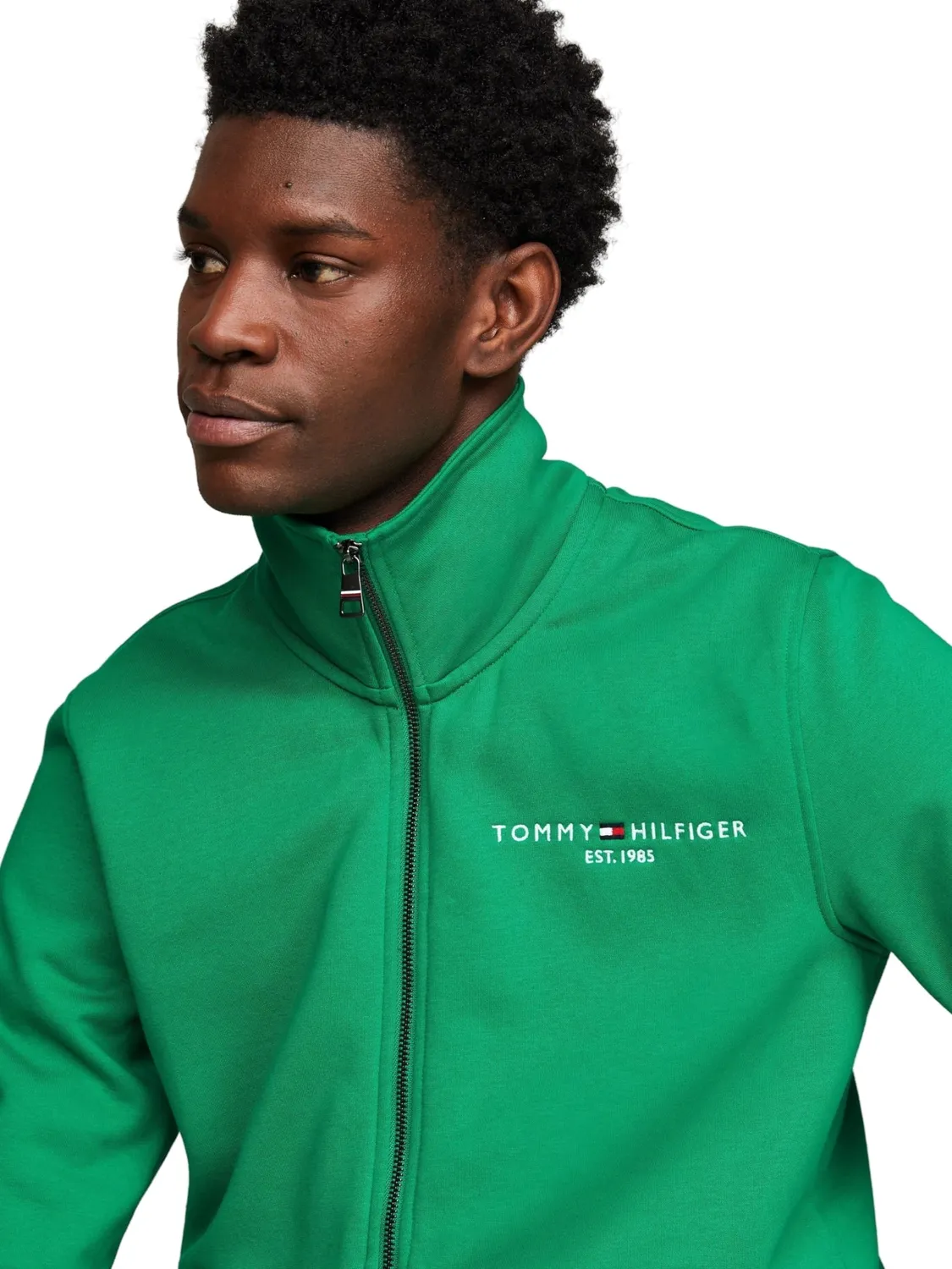 Tommy Hilfiger Logo Zip cardigan uomo cerniera
