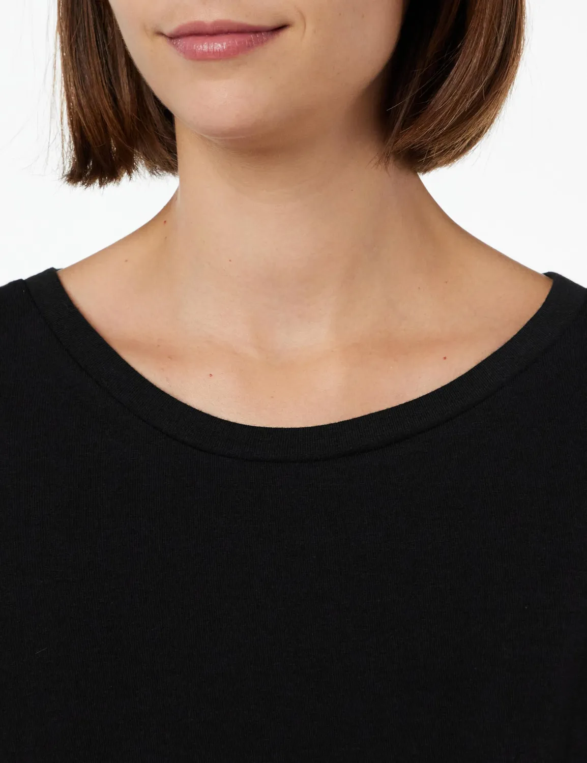 Tommy Hilfiger UW0UW04873 t-shirt donna nera cotone