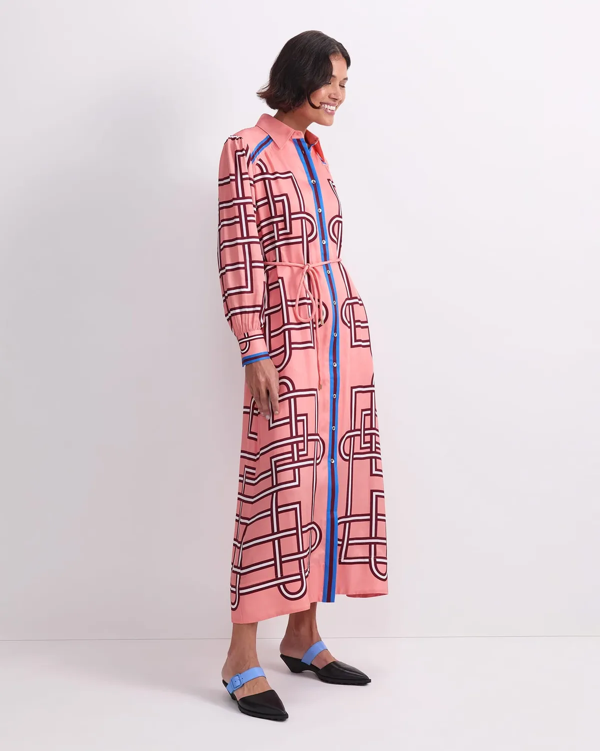 Sportscraft Rhodes Long Sleeve abito camicia midi