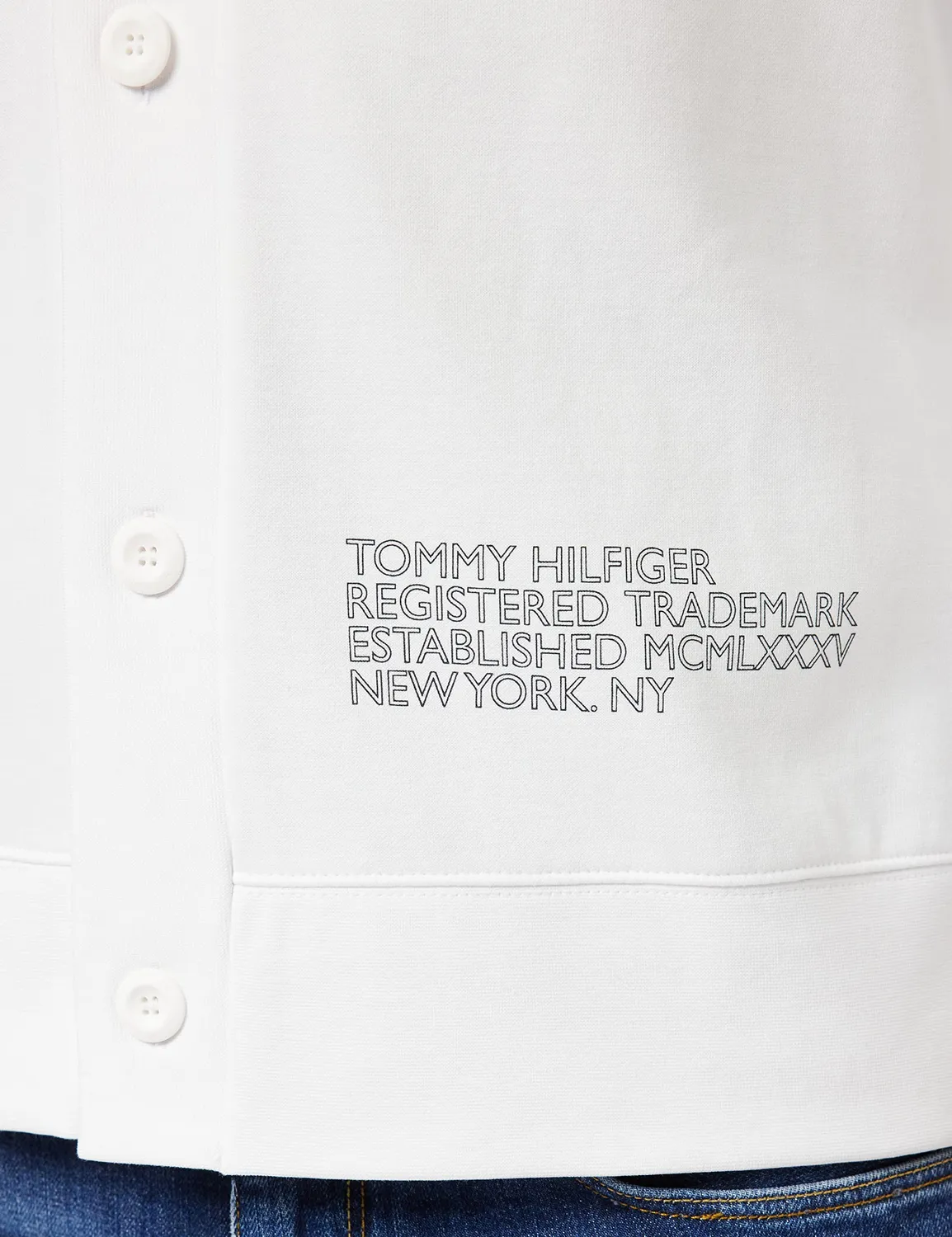 Tommy Hilfiger Adaptive cardigan uomo L bianco grafico