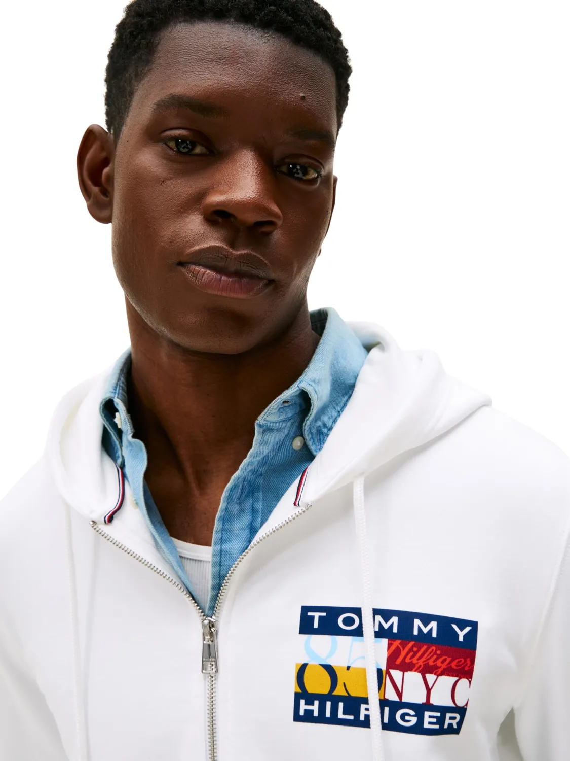 Tommy Hilfiger TH Colour Flag Zip Through MW0MW40043 felpa zip