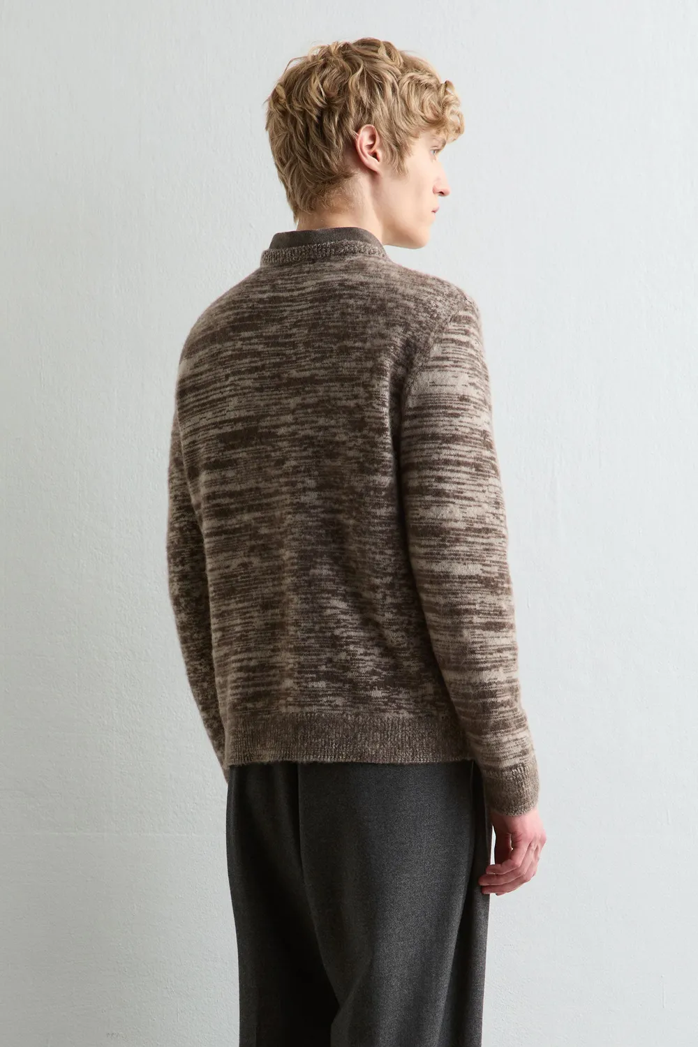 Massimo Alba Kane maglione uomo chicory coffee cashmere