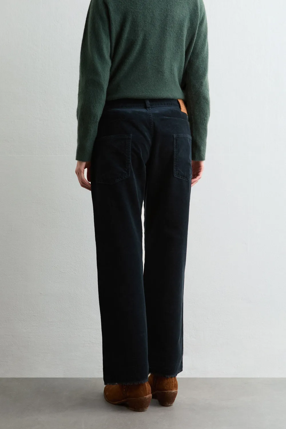 Massimo Alba Alosa-Cut pantaloni blu velluto