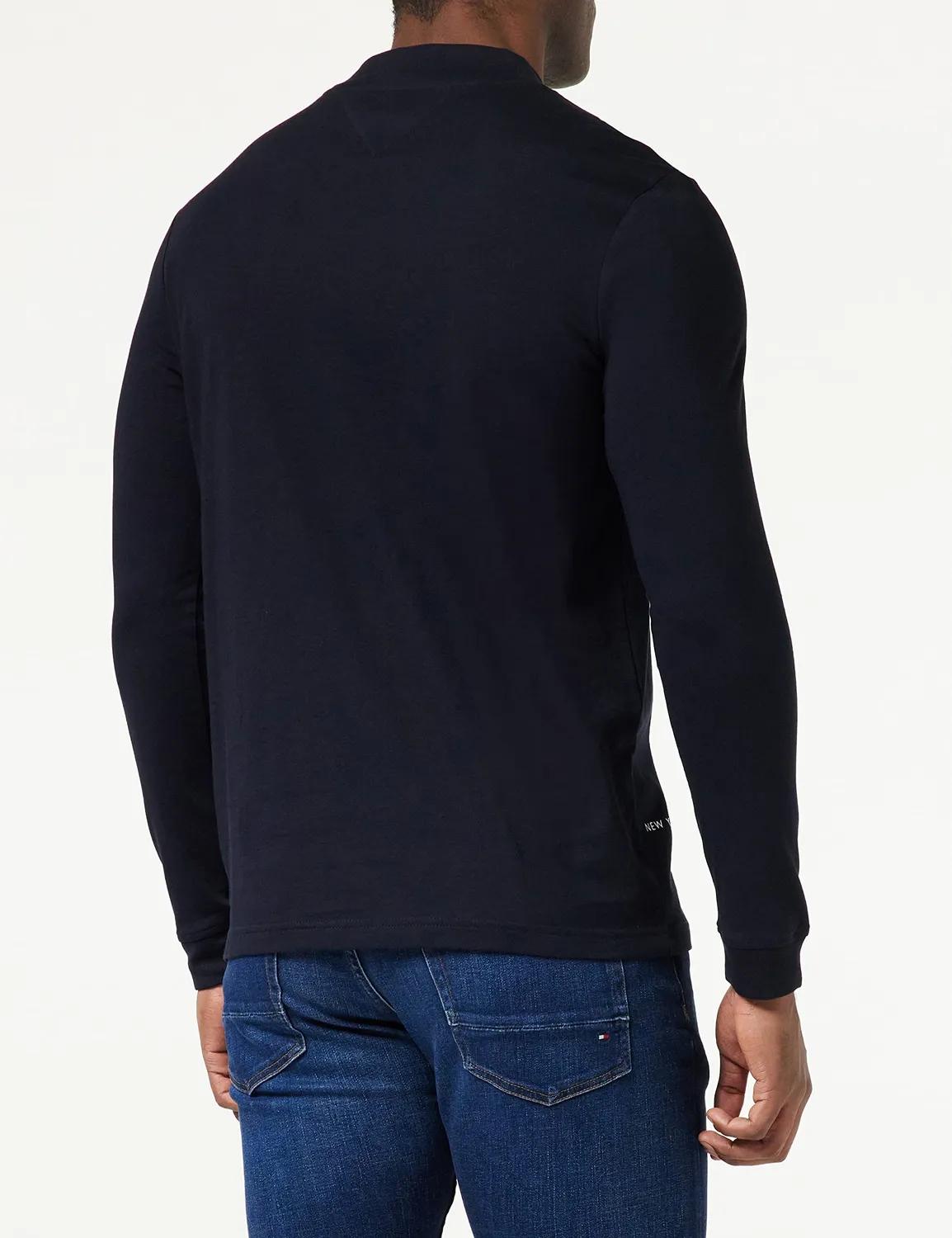 Tommy Hilfiger Multi Placement Mock maglia uomo manica lunga giroalto
