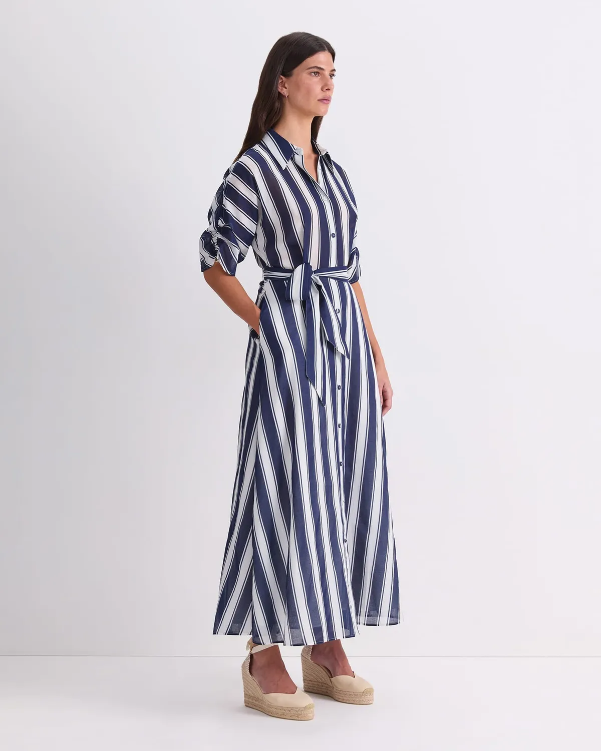 Sportscraft Dinah vestito cotone a righe midi