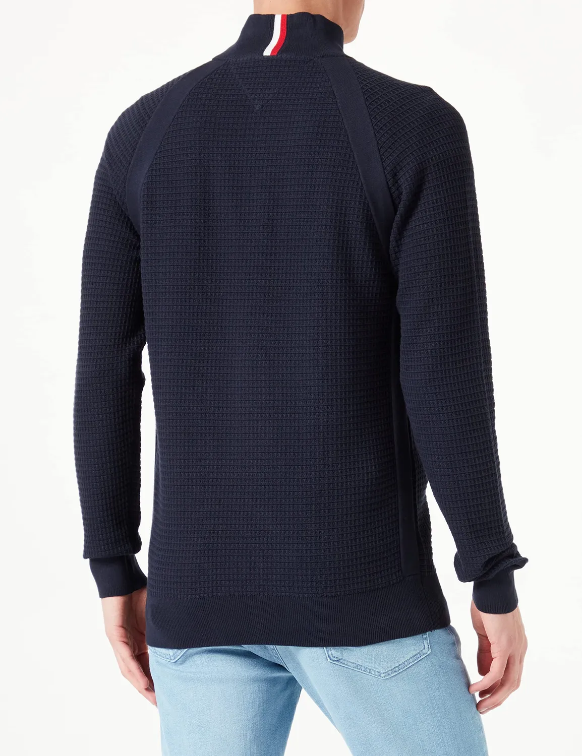 Tommy Hilfiger pullover uomo senza cappuccio L blu cotone
