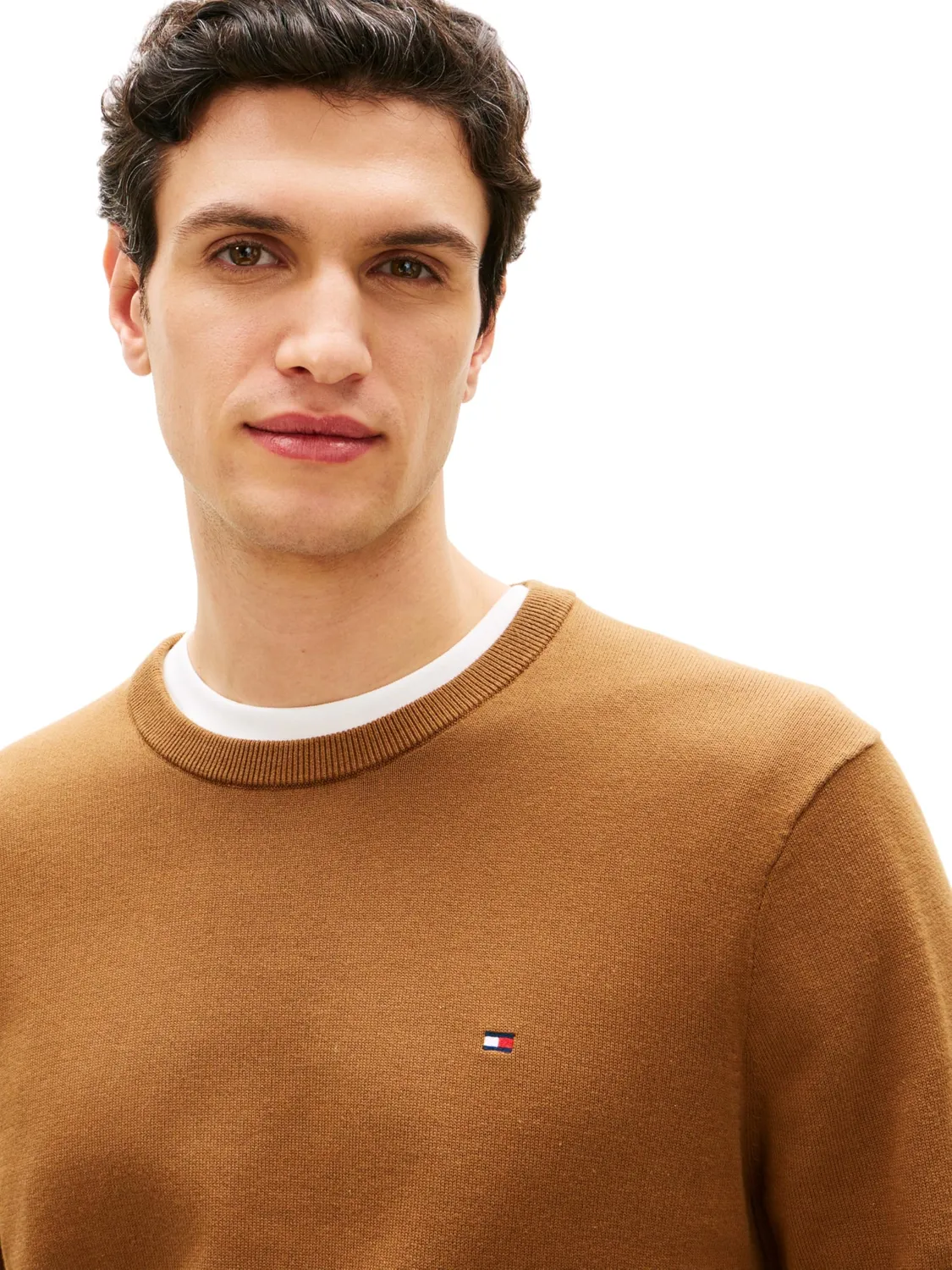 Tommy Hilfiger Essential Cotton pullover uomo marrone taglia M