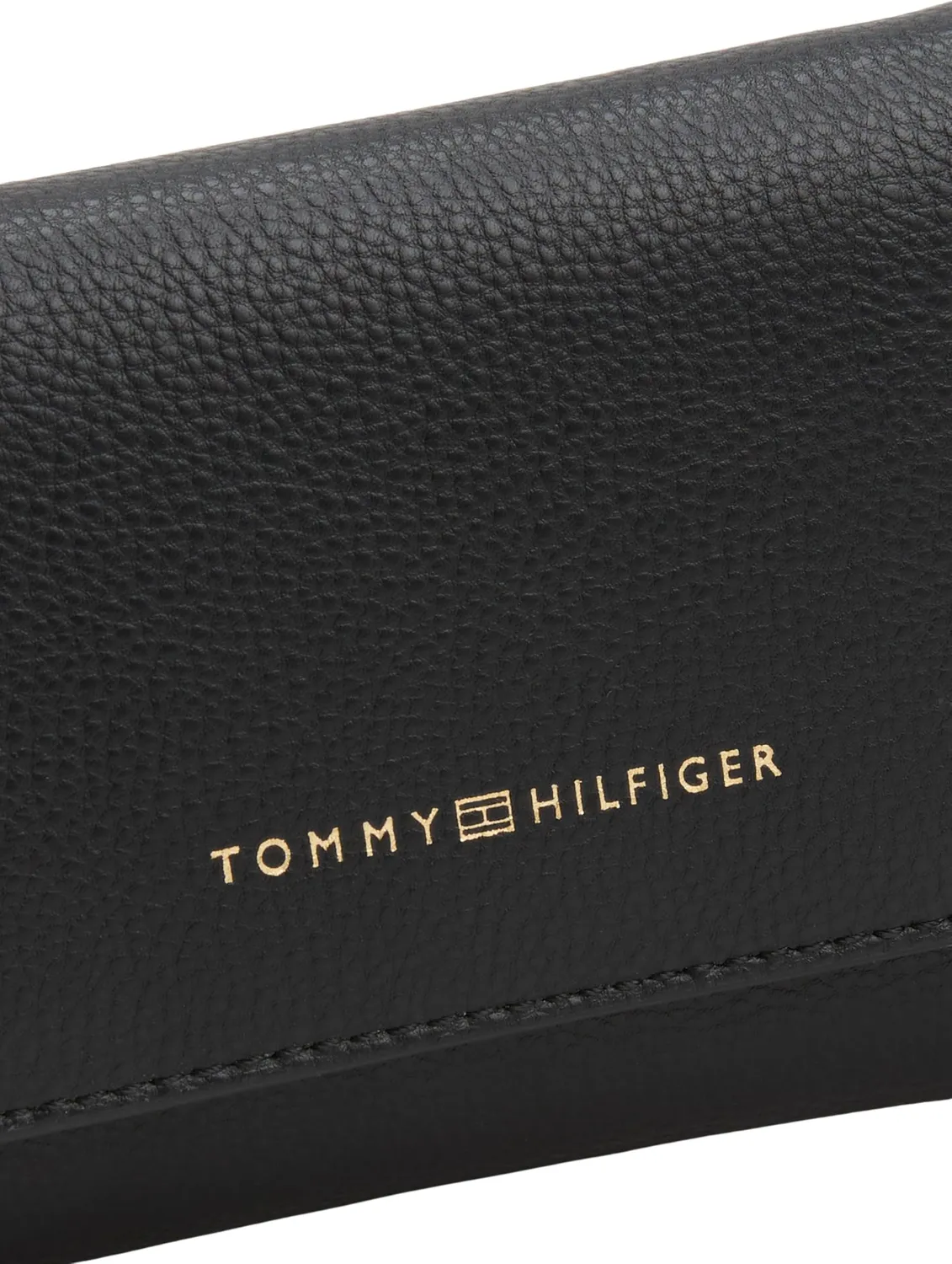 Tommy Hilfiger Logotape Portafogli Donna Trifold Nero