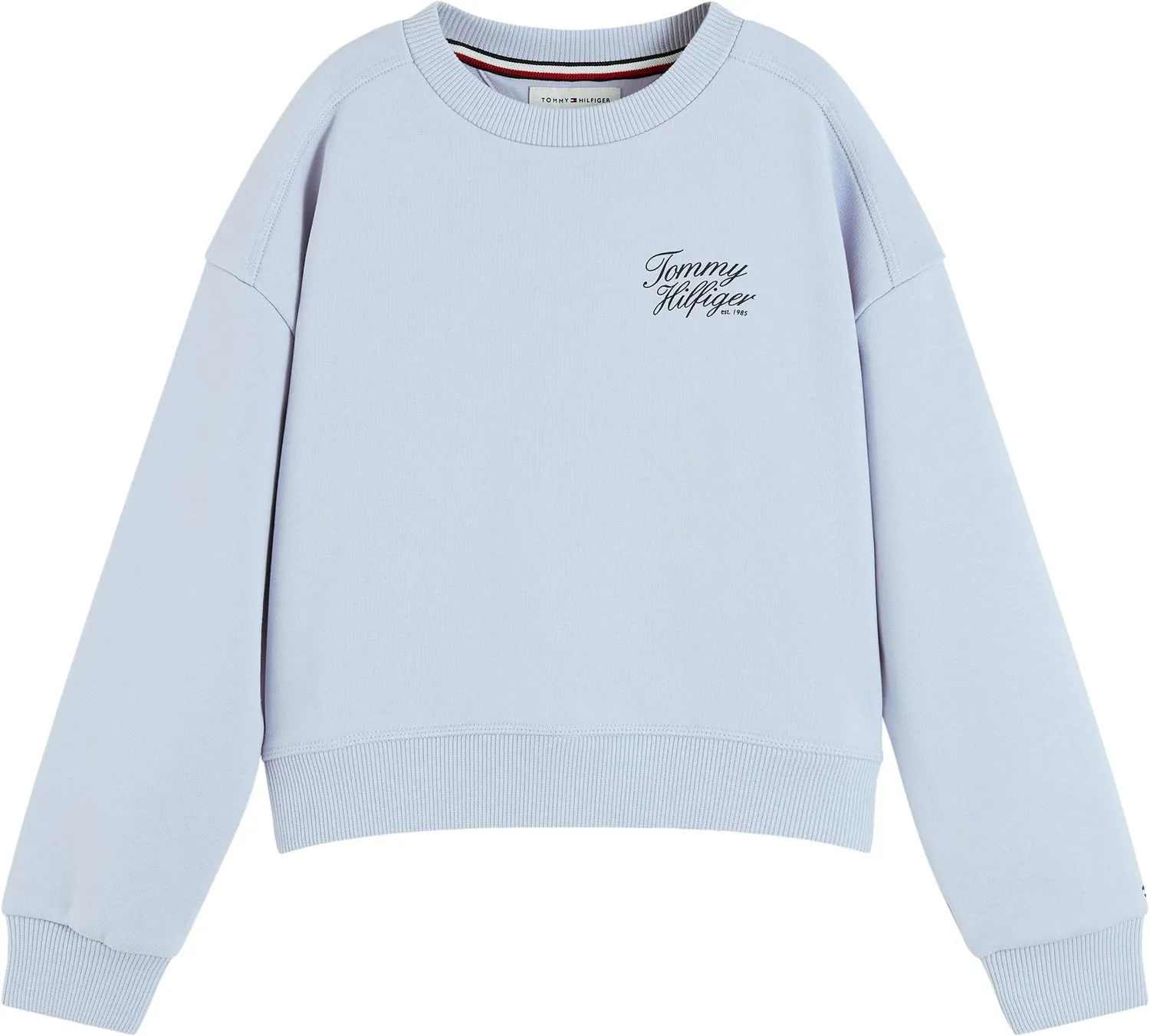 Tommy Hilfiger Script KG0KG09572 felpa bambina 12 anni girocollo