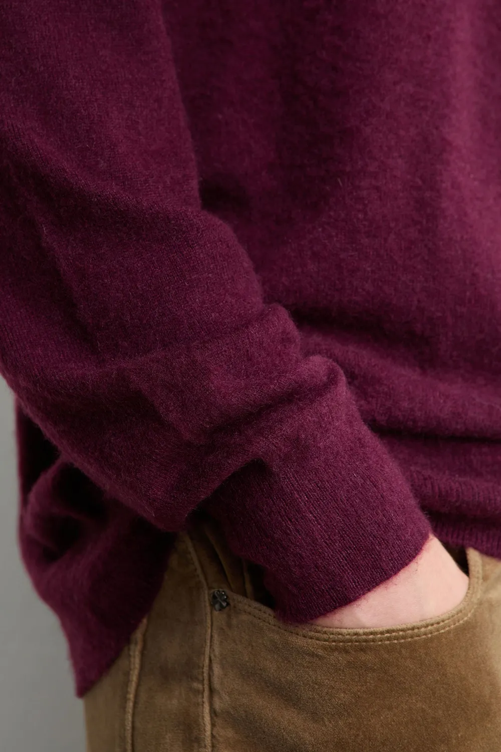 Massimo Alba Kane maglione uomo mosto cashmere
