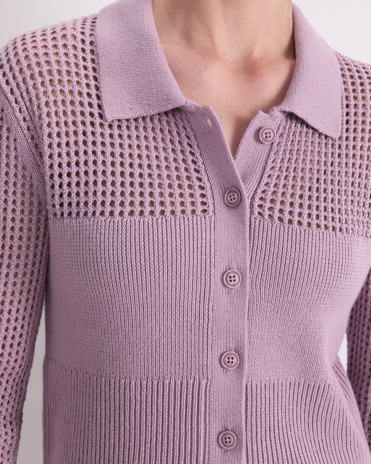 Sportscraft Elka 120434 cardigan pointelle cotone