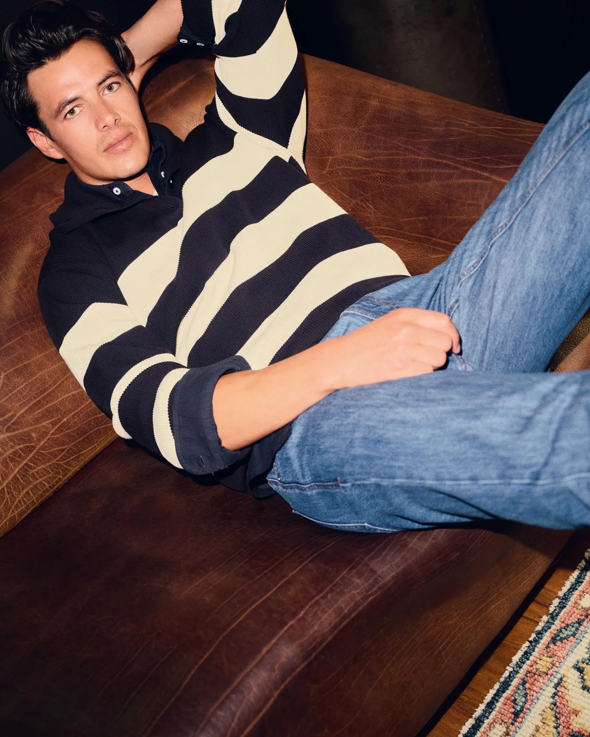 Sportscraft Nautical Stripe maglione righe uomo