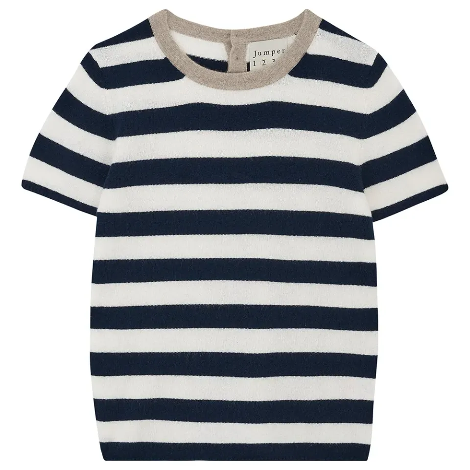 Jumper 1234 Stripe T-Shirt cashmere navy crema