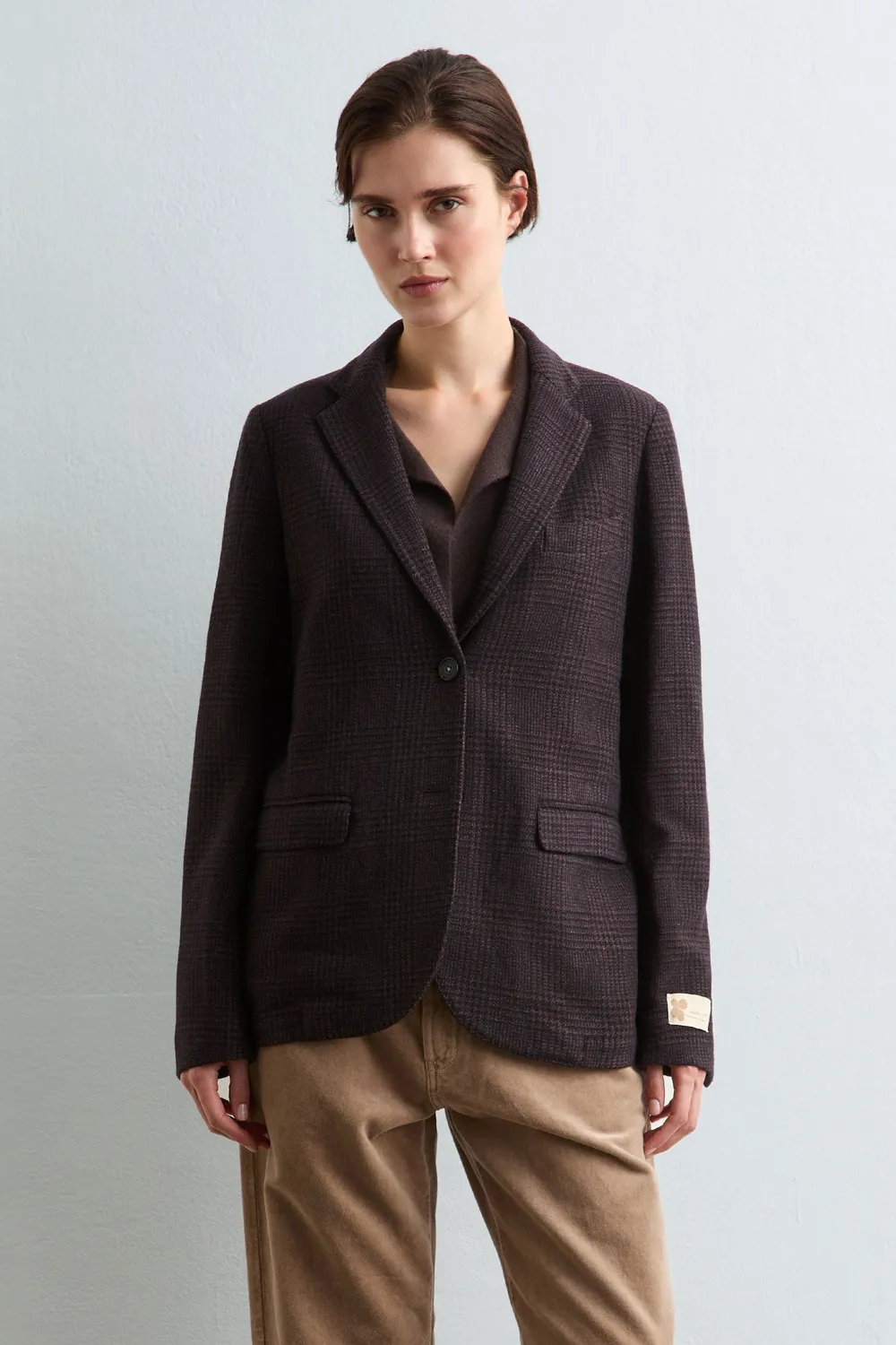 Massimo Alba Tolosa giacca donna rose brown Principe Galles