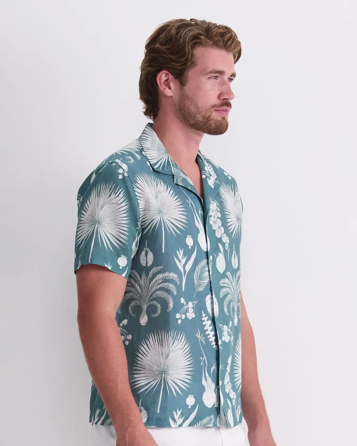 Sportscraft Silas Resort camicia lino fantasia botanica