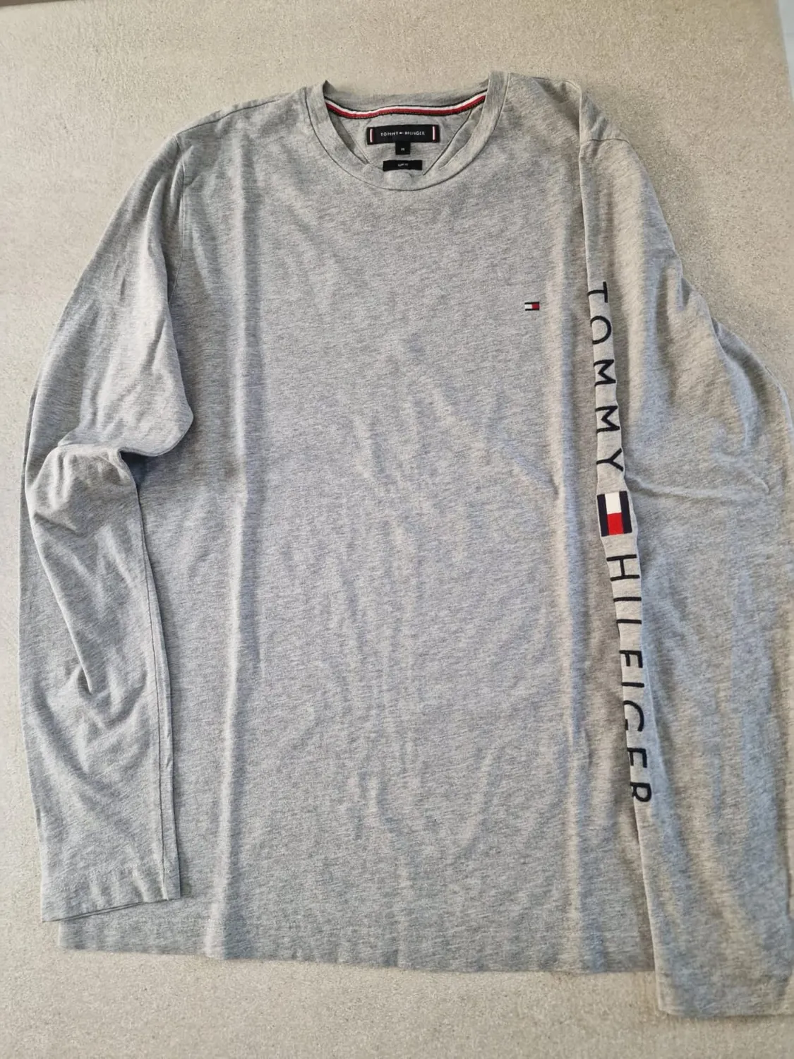 Tommy Hilfiger Logo maglia uomo maniche lunghe cotone nera