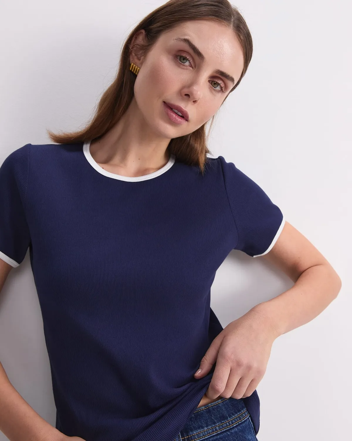 Sportscraft Staple Cotton Blend t-shirt girocollo