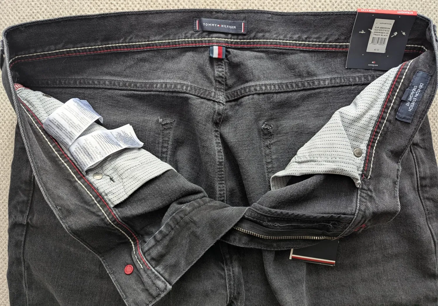 Tommy Hilfiger Straight Leg Jeans Uomo 34W/32L