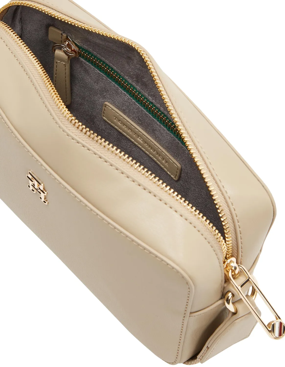 Tommy Hilfiger Monotype Camera Bag tracolla piccola beige