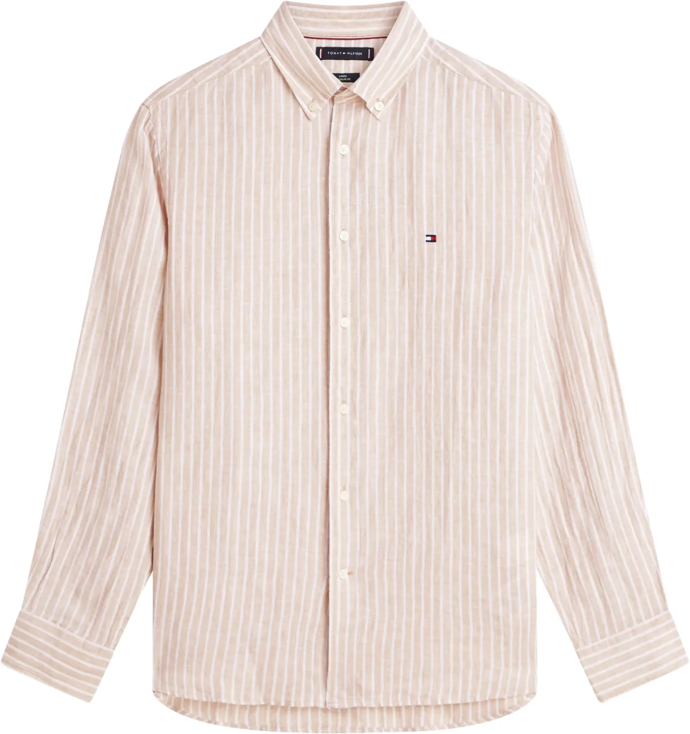 Tommy Hilfiger Linen Bengal Stripe MW0MW42400 camicia lino uomo blu