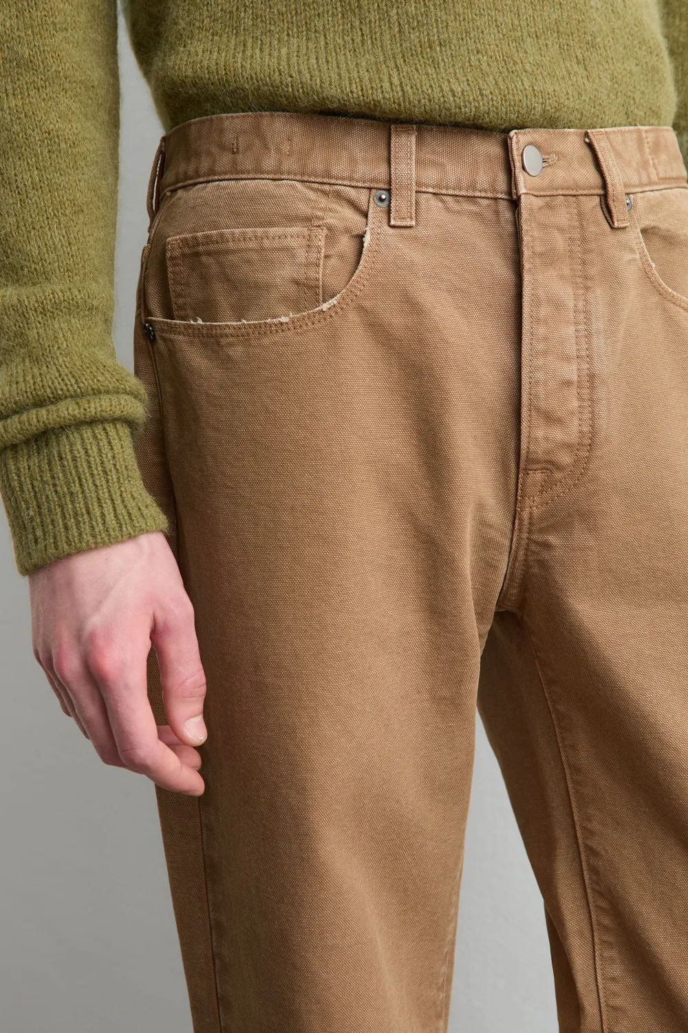 Massimo Alba Oceano pantaloni canvas cotone rusk