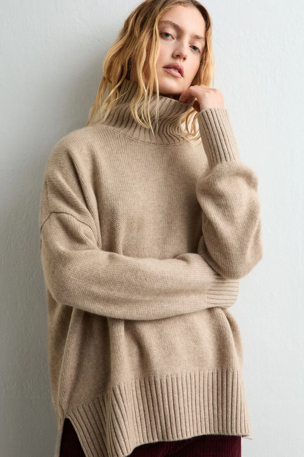 Massimo Alba Cara Dolcevita Donna Sesame Cashmere