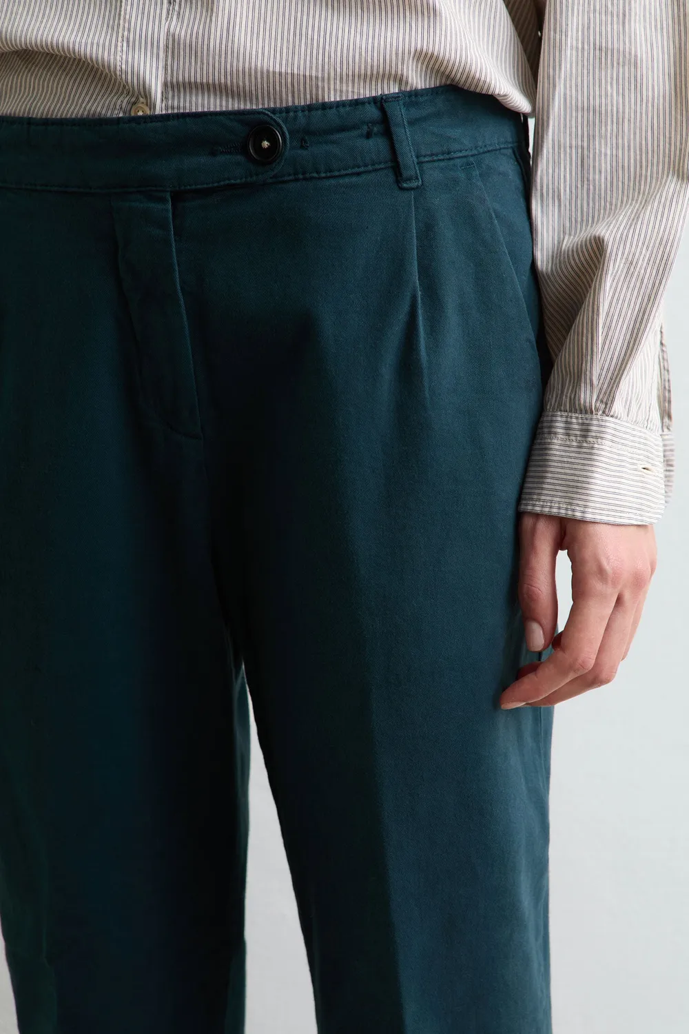 Massimo Alba Melu70 pantaloni gabardina steel blue