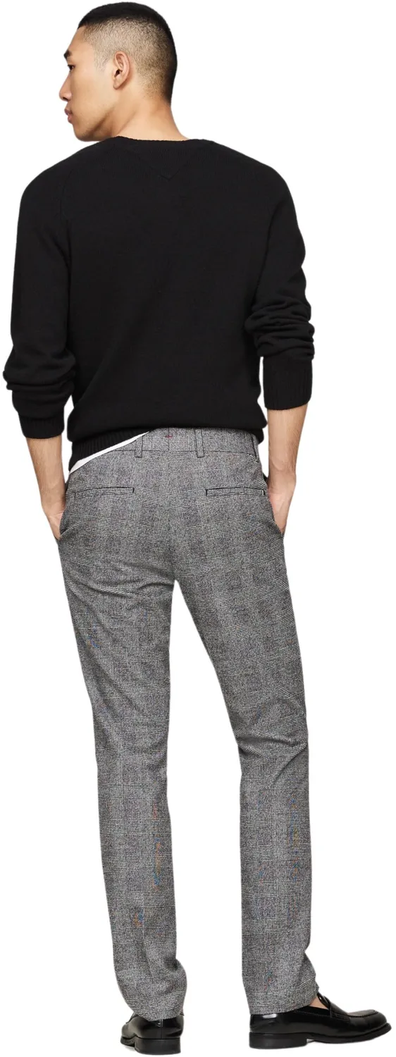 Tommy Hilfiger Denton Brushed Check pantalone uomo blu Desert Sky