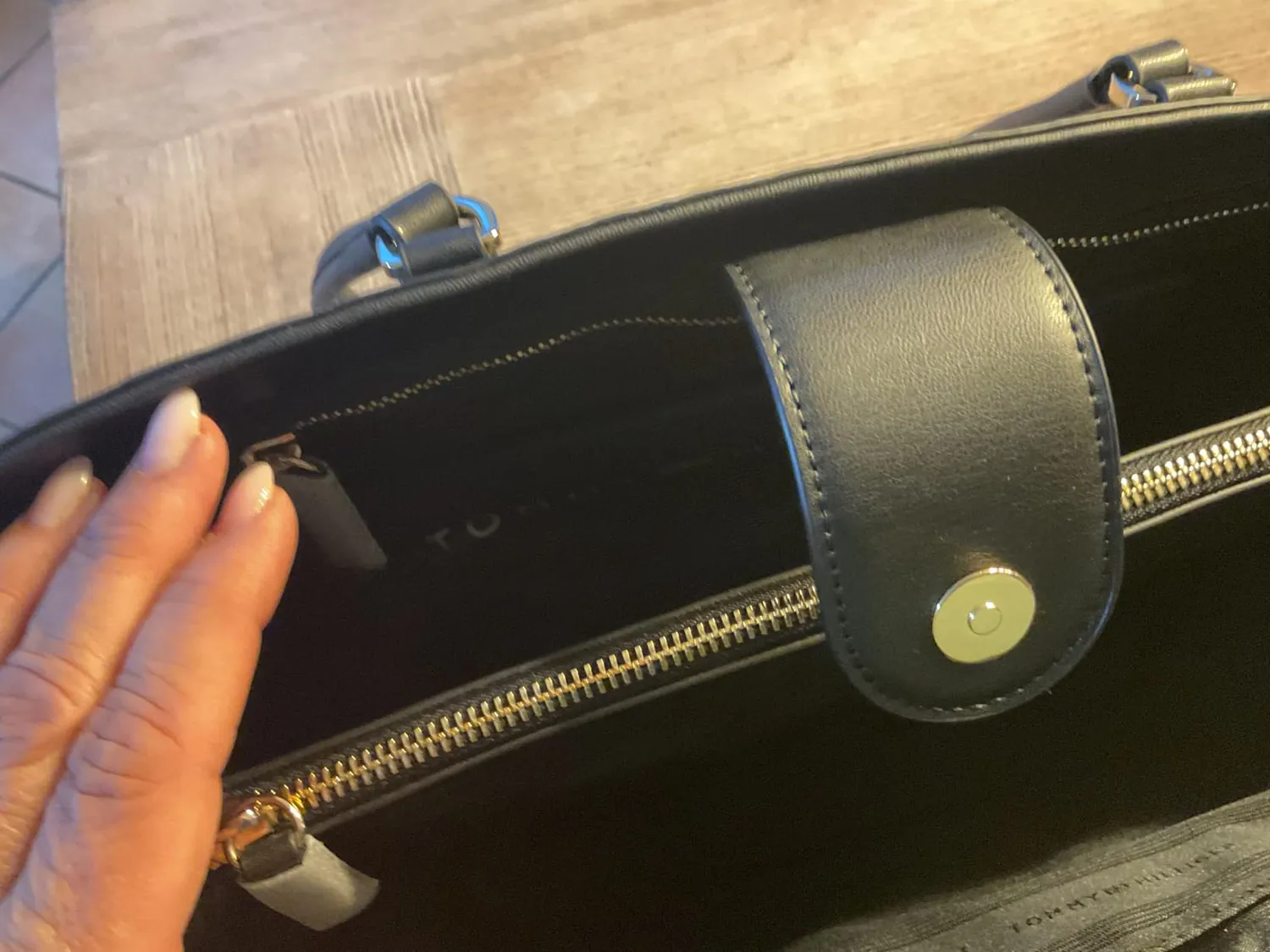 Tommy Hilfiger Daily tote donna monogramma nero unica