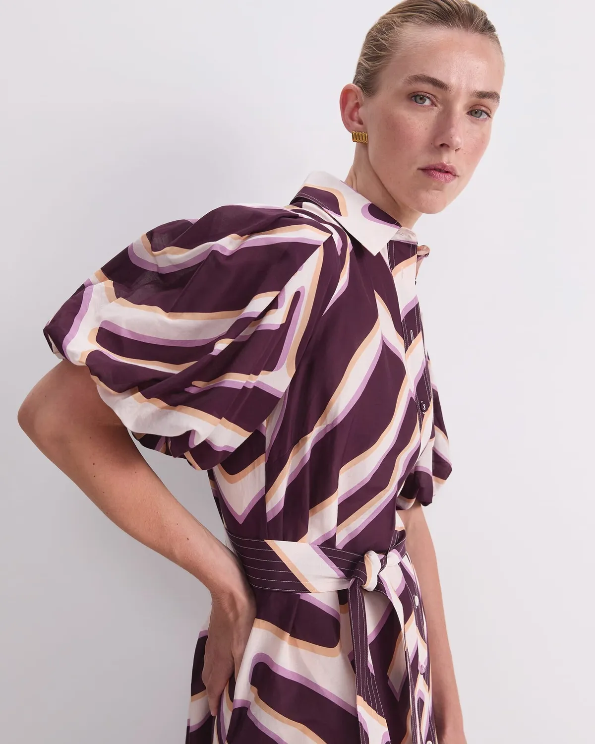 Sportscraft Penny Print Midi Dress abito donna seta
