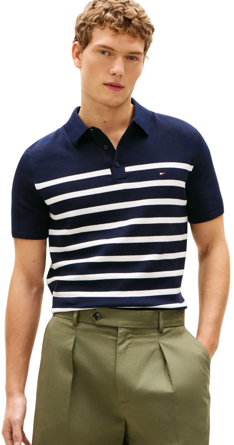 Tommy Hilfiger Essential Polo Uomo Cotone Desert Sky