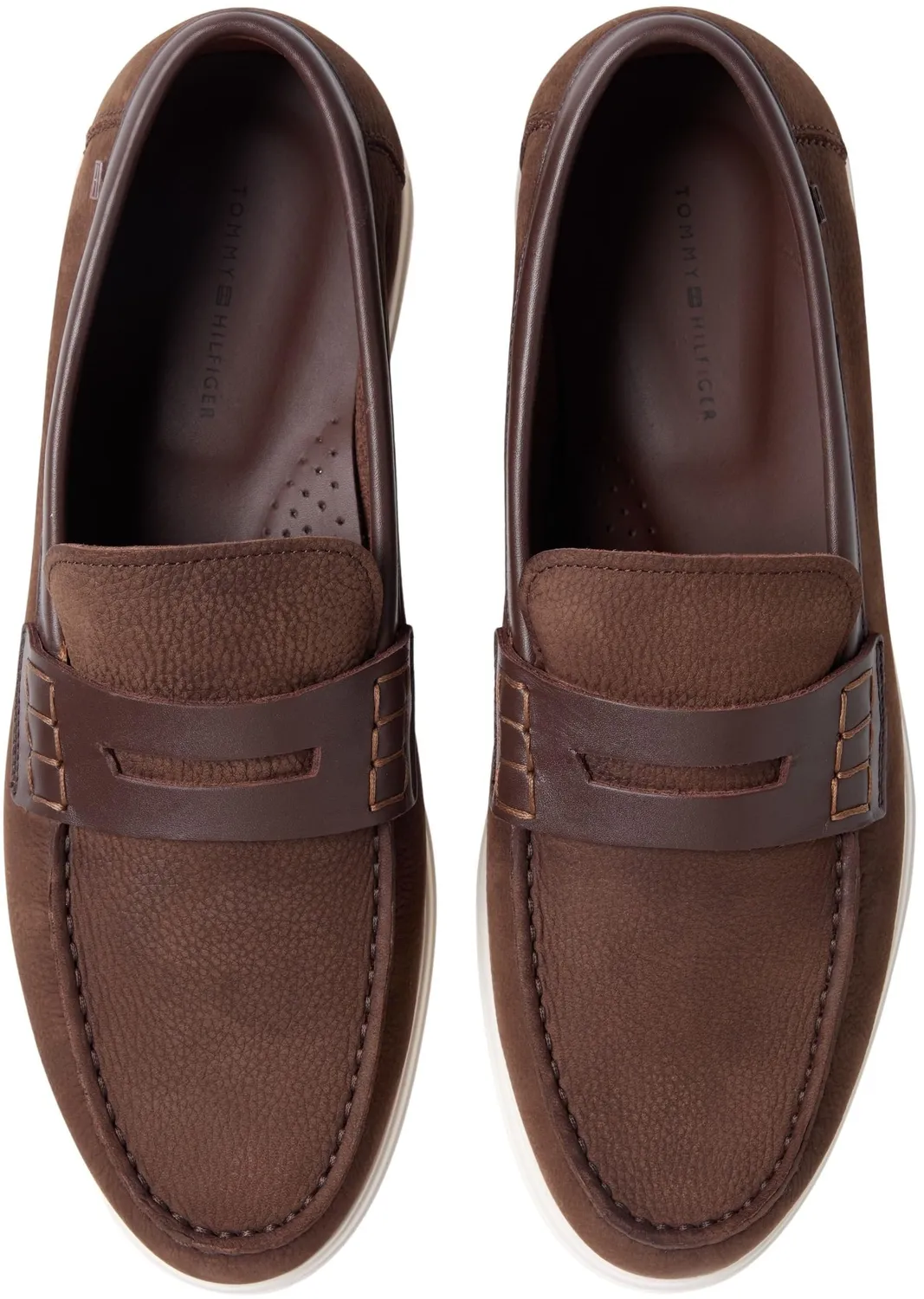 Tommy Hilfiger Mix Nubuck FM0FM05785 mocassini uomo marrone