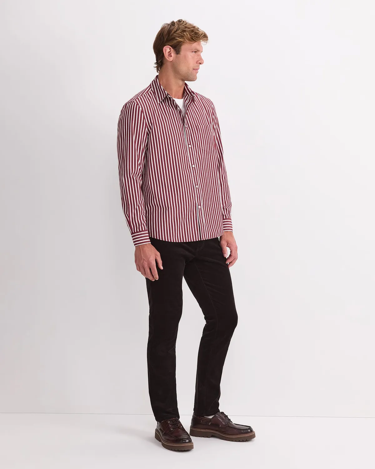 Sportscraft Ryan Stripe camicia maniche lunghe cotone riga