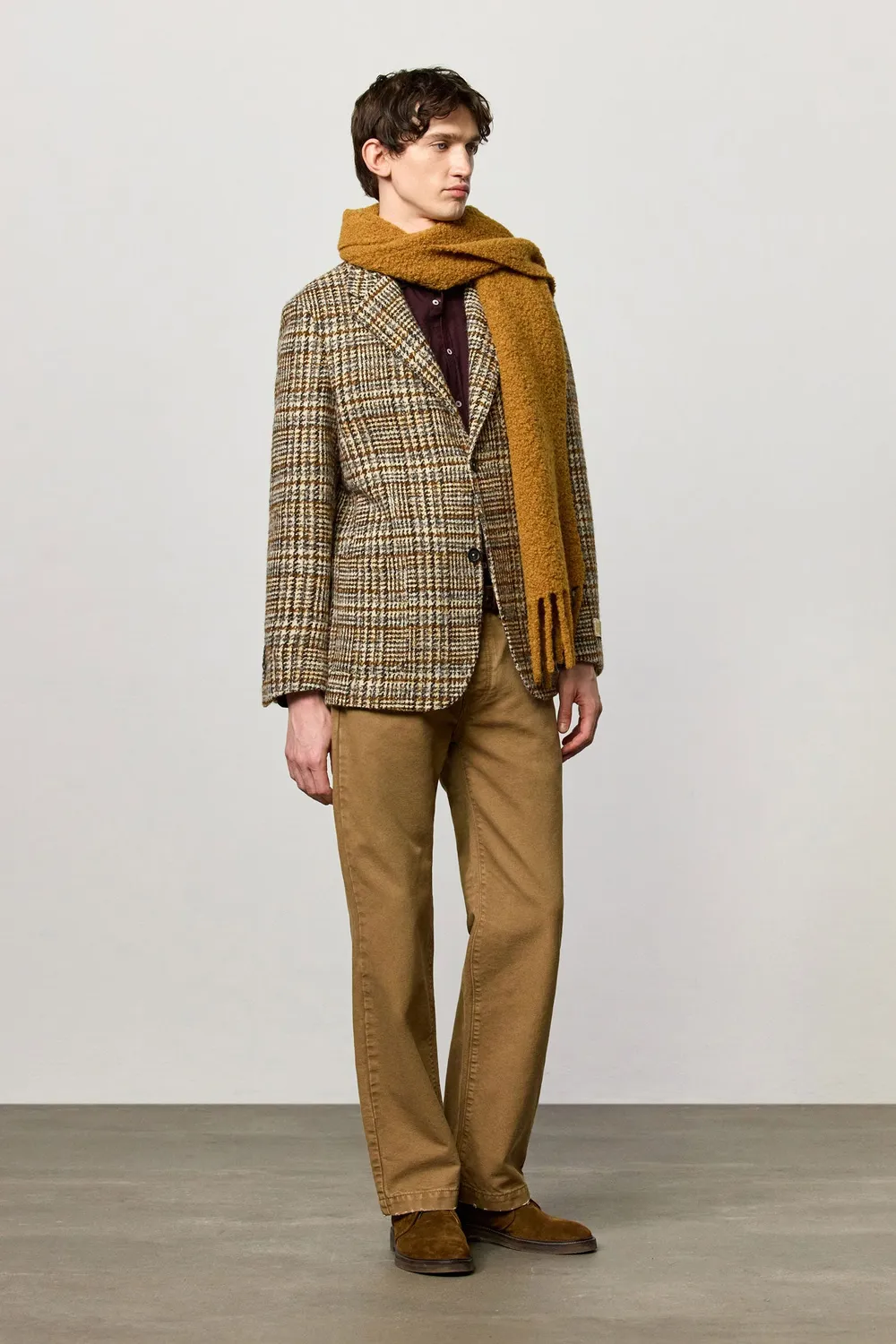 Massimo Alba Ollie sciarpa curry alpaca unisex