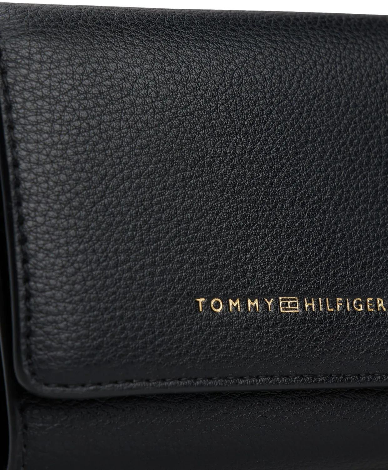Tommy Hilfiger Flag Trifold Portafoglio Nero 12x9 cm
