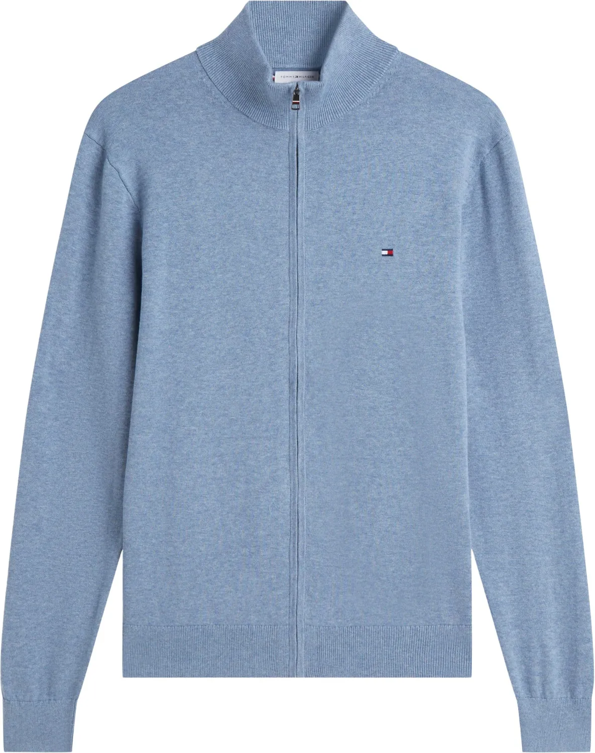 Tommy Hilfiger Essential Cotton MW0MW36517 maglione uomo nero zip