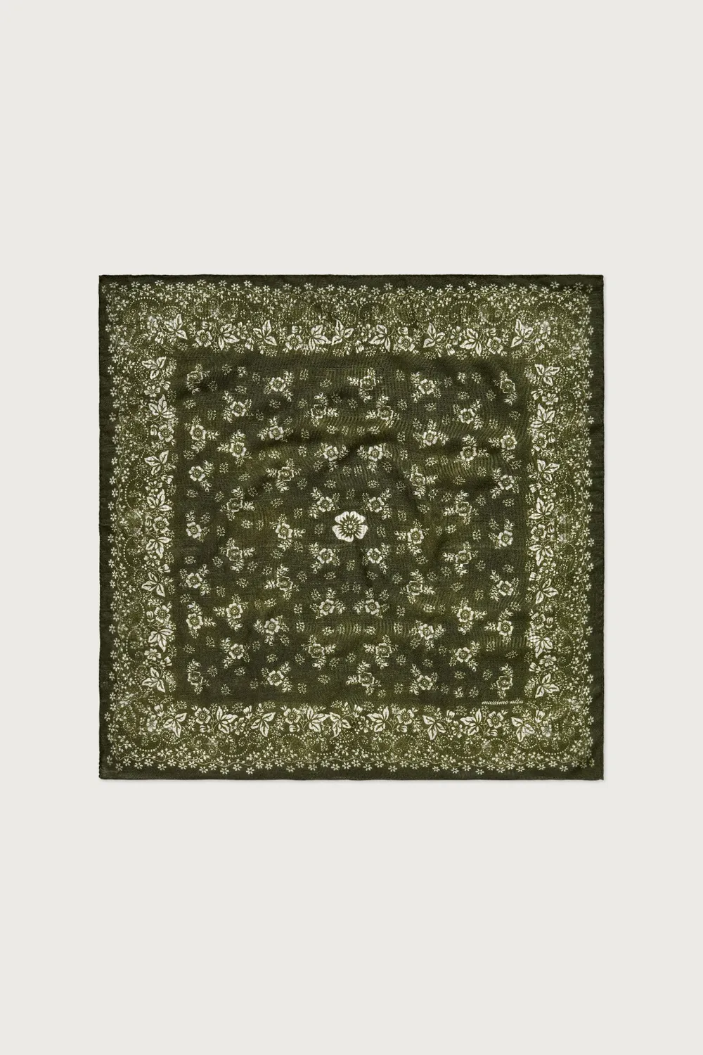 Massimo Alba Bandana foulard military cashmere seta