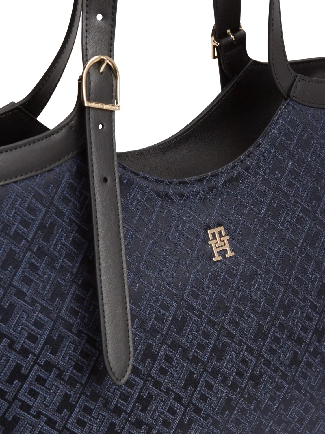 Tommy Hilfiger AW0AW18910 borsa jacquard blu Blue Mono