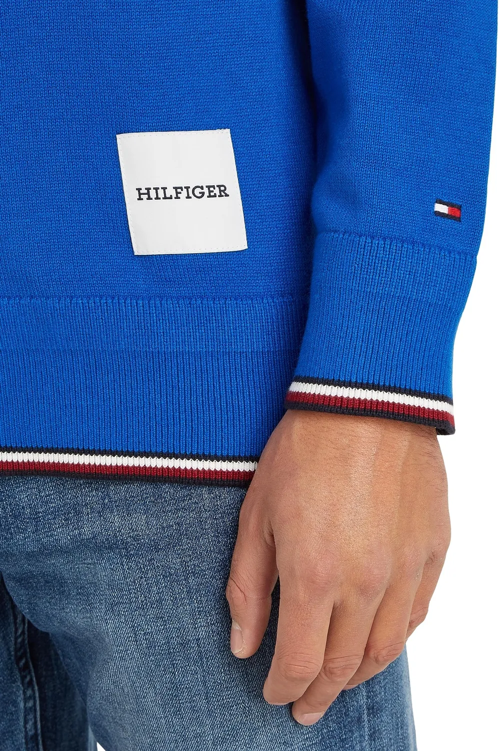 Tommy Hilfiger Tipped Crew Neck maglione uomo girocollo