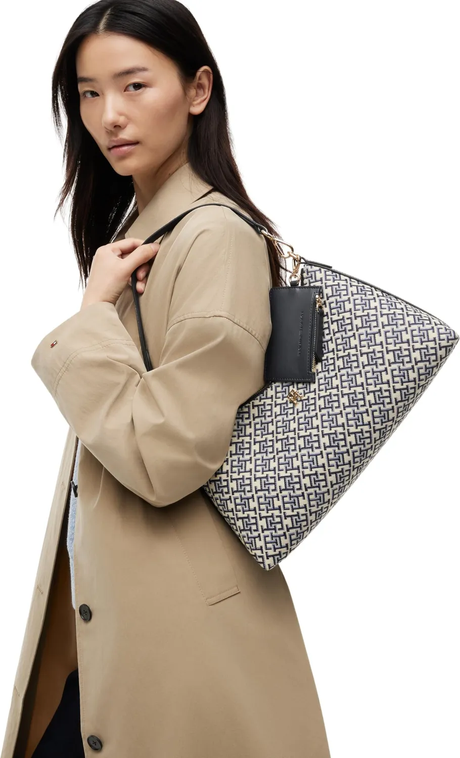 Tommy Hilfiger Icon Jacquard borsa spalla blue mono