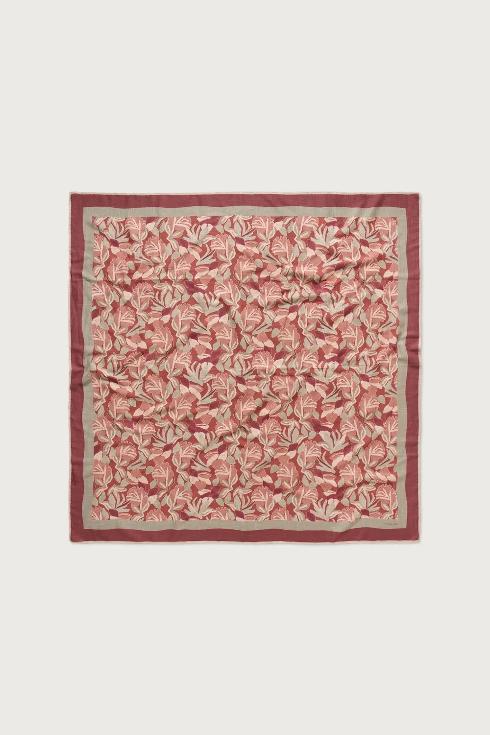 Massimo Alba STOLE stola cotone lino rosso
