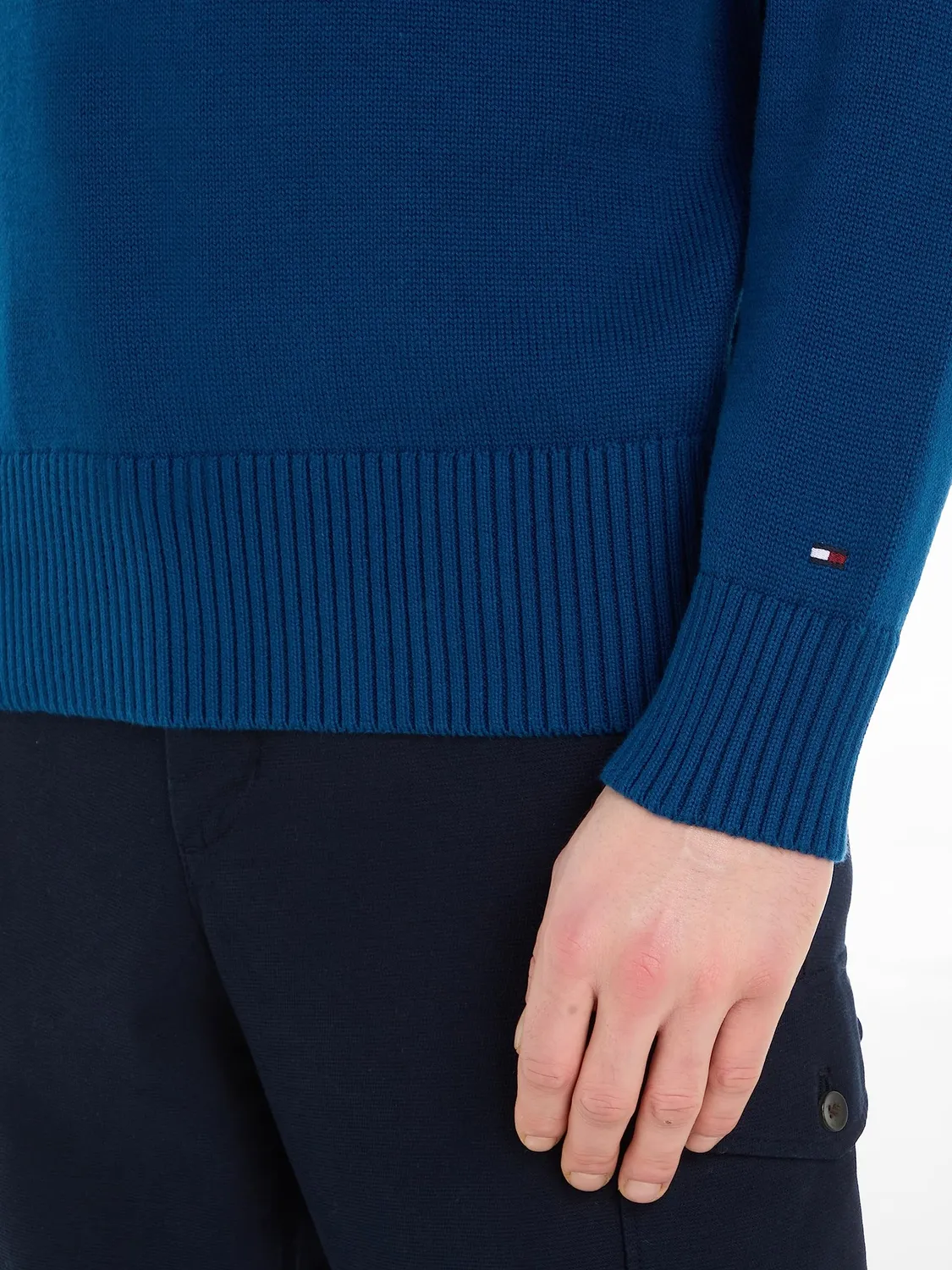 Tommy Hilfiger maglione uomo XS blu Deep Indigo girocollo